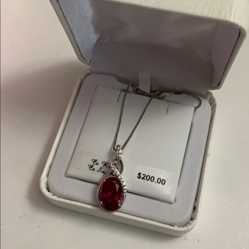 Ruby Neclace Sterling Silver
